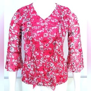 Fuschia Double Mesh Ruffle Too Alfani PM